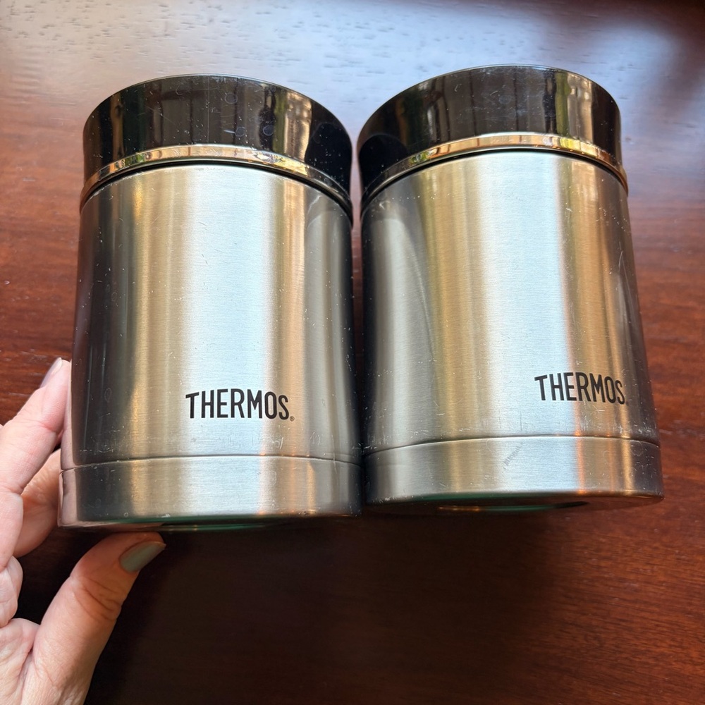 Thermos 2x Stainless 16oz Container/Food Jars Ideal 4 Kids Lunch Boxes